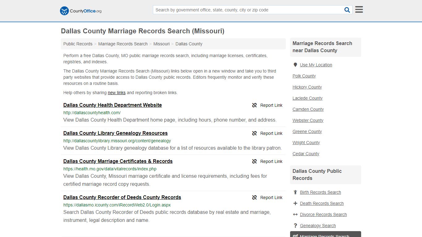 Marriage Records Search - Dallas County, MO (Marriage Licenses ...